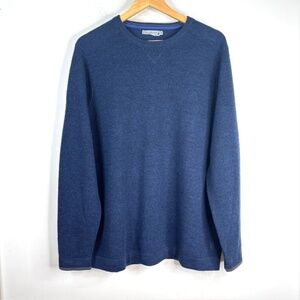 Smartwool Sweater L 100% Merino Wool Crewneck Waffle Knit Base Layer Outdoor Ski